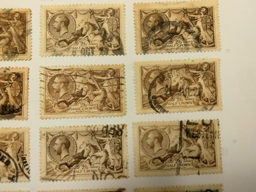 GB King George V USED Lot of 14 Misc. 1913-1934 Definitive High Value stamps - Picture 6 of 7
