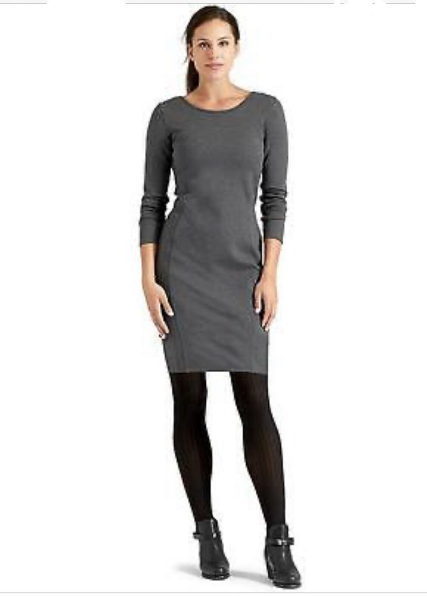 athleta grey dress Athleta- Illusion Long Sleeve Gray dress XS