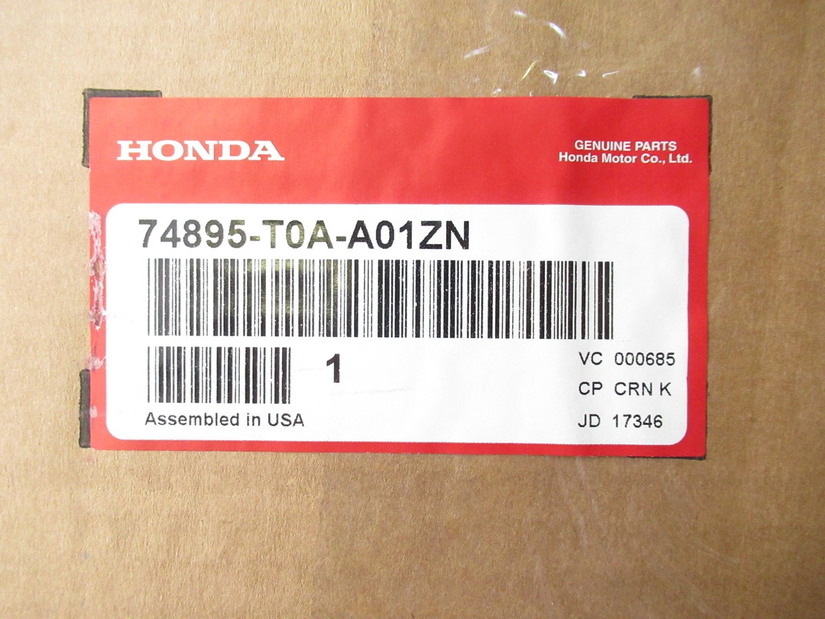 Genuine OEM Honda 74895-T0A-A01ZN Rear Lower Garnish Molding