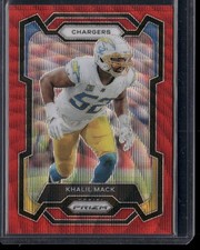 2023 Panini Prizm Khalil Mack Red Wave Prizm 101/149 #160 Los Angeles Chargers