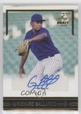2020 Leaf Ultimate Draft 1991 Rookies Gold 62/75 Richard Gallardo Auto fm0