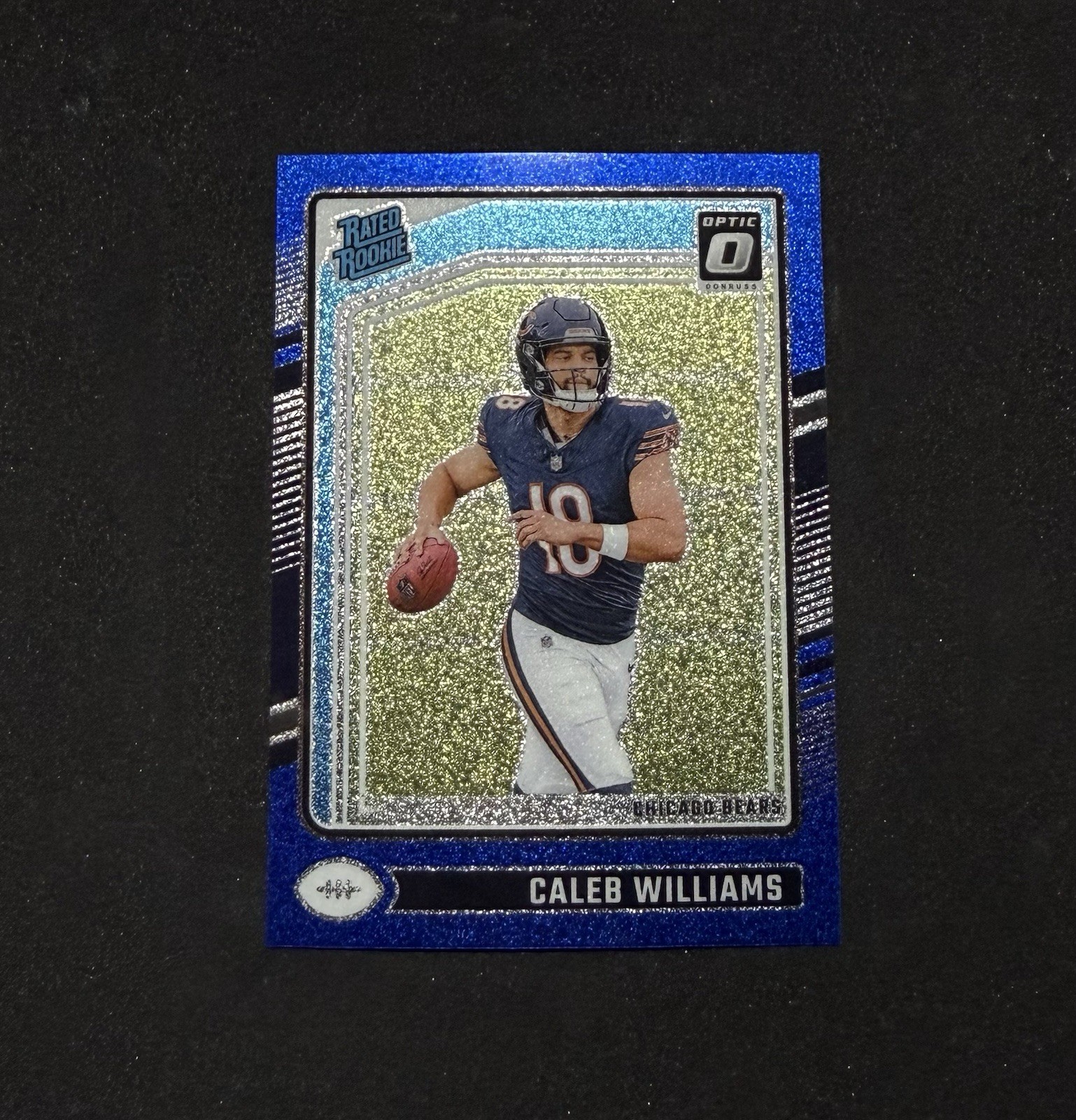 2024 Panini Donruss Optic - Rated Rookie Caleb Williams #201 Blue Glitter Prizm