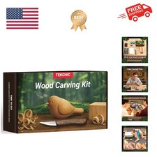 Wood Carving Kit Whittling Knife - 13Pcs Wood Carving Tools Bird DIY Kits for...