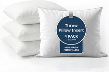 12X20 Pillow Insert - Set of 4 White Decorative Pillow for Sofa Bed, Fluffy Pill
