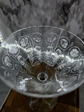 1950's Tiffin Franciscan? Etched Sherbert Champane Glasses Barware- Set Of 6