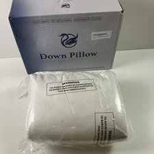 Lianlam Luxury Canadian White Goose Down Pillow King Sz 1050+ Fill Power 20"x36"
