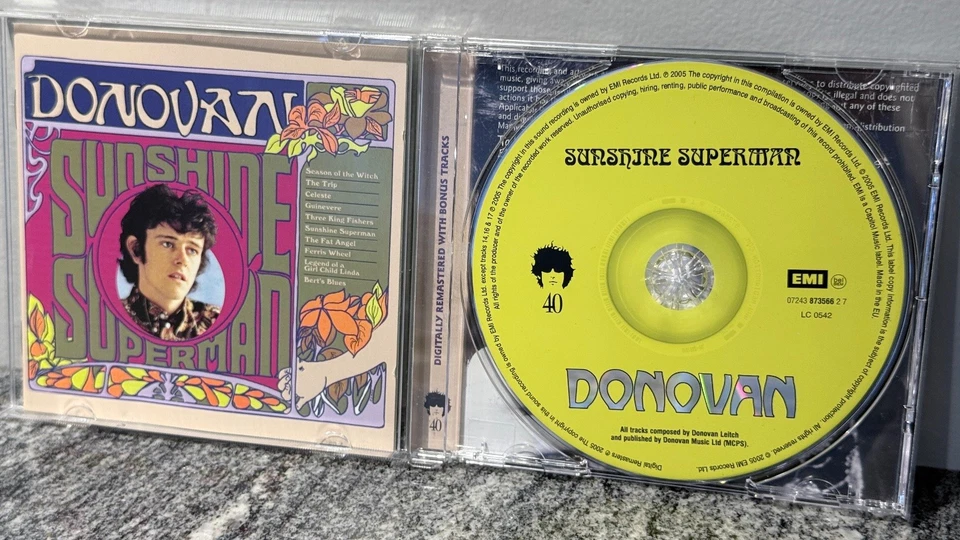 Donovan - Sunshine Superman 2004 40th Digital Remaster Folk Rock EMI UK IMPORT - Image 2 of 3