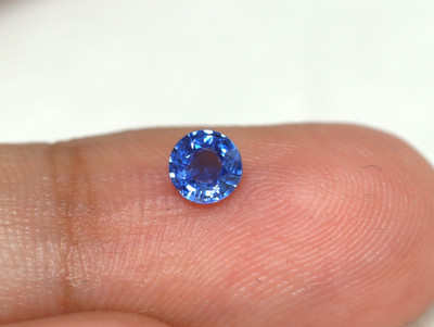 4 mm Size Loose Gemstone 0.37 Ct Natural Blue Sapphire Round Cut Setting