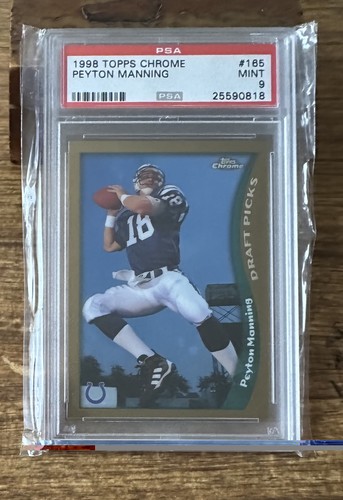 1998 Peyton Manning Topps Chrome PSA 9 #165