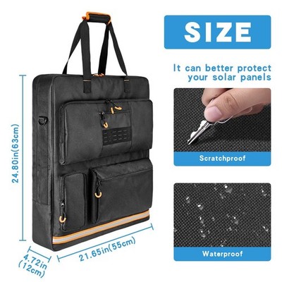 Solar Panel Storage Bag with adjustable shoulder strap Solar Panel Carrying Case