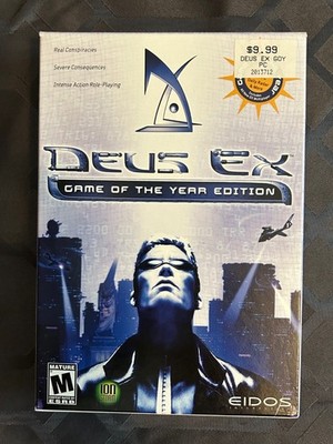 Deus Ex: Game of the Year Edition (PC, 2001) disk and box only