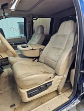 2008-2010 Ford F350 Super Duty 402040 Front Leather Memory Power Tan Seats