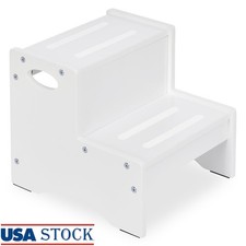 Little Steps Step Stool Anti-Slip Pinewood Kids Safety Durable Easy Clean New