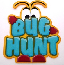 Premade Title for Scrapbook Page, Paper Piecing, Bug Hunt, Kids, Outdoors Fun