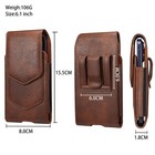 For IPhone 16 /17 Card Wallet Waist Belt Holster Pouch PU Leather Bag Case Cover