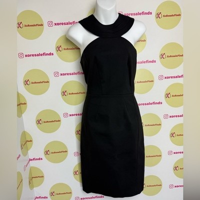 Cynthia Steffe Womens Black Halter Back Zipper Close Shift Dress