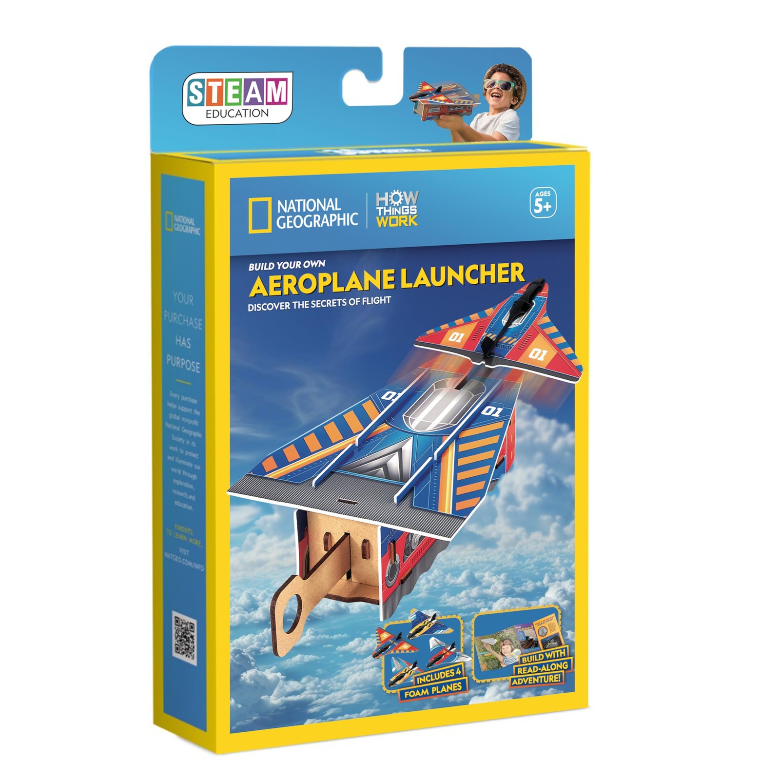National Geographic Build Your Own Aeroplane Launcher STEAM Educational Kit 3890₽