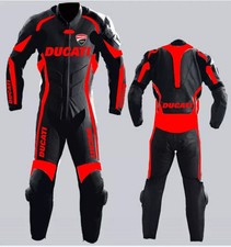 Ducati tuta pelle moto corsa uomo protezioni sportivo abbigliamento trofeo CE
