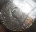 1958-D Silver Franklin Half PCGS MS 65 Rainbow Toning Rattler Holder