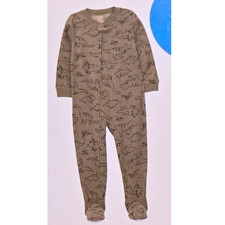 Carter s Baby Boy 6m/9m/12m Dinosaur Fleece Footie Pajamas NWT 2-Way Zipper