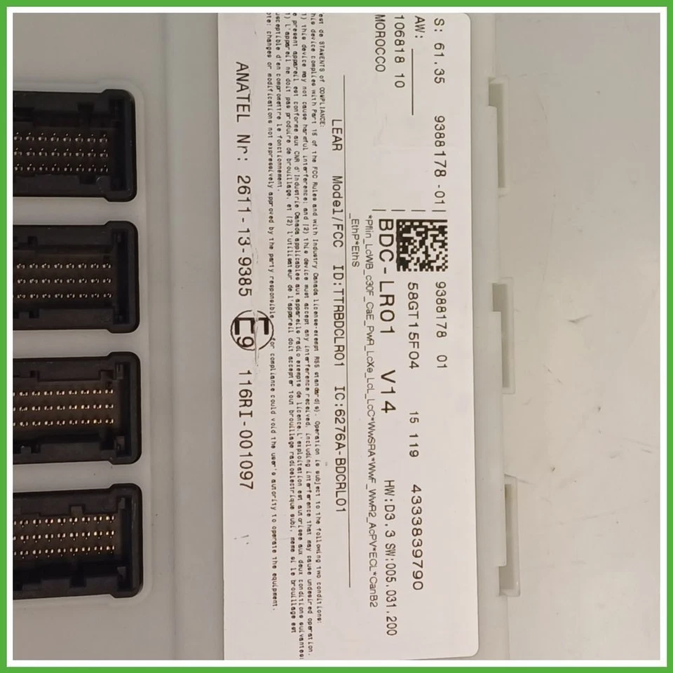 Centralina Confort Abitacolo LEAR 6276A-BDCRL01 MINI 398817801 MINI F56 2014 - Immagine 2 di 4