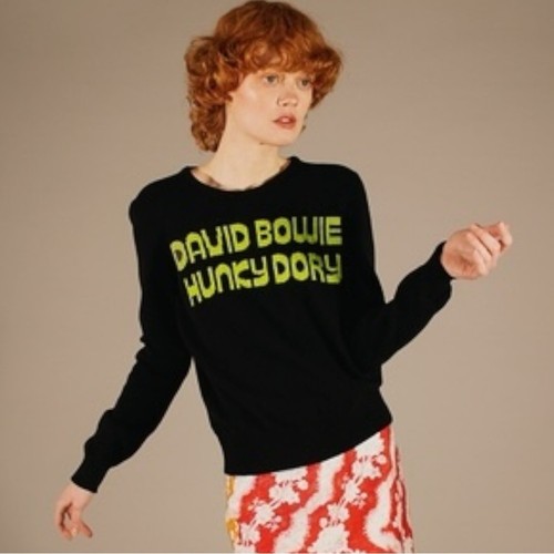 Hades David Bowie Hunky Dory Lambswool Crewneck Sweater XL NWT Unisex Retro 70s - Picture 14 of 15