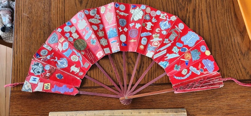 Vintage Antique Late Victorian Letterhead Scrapbook Fan