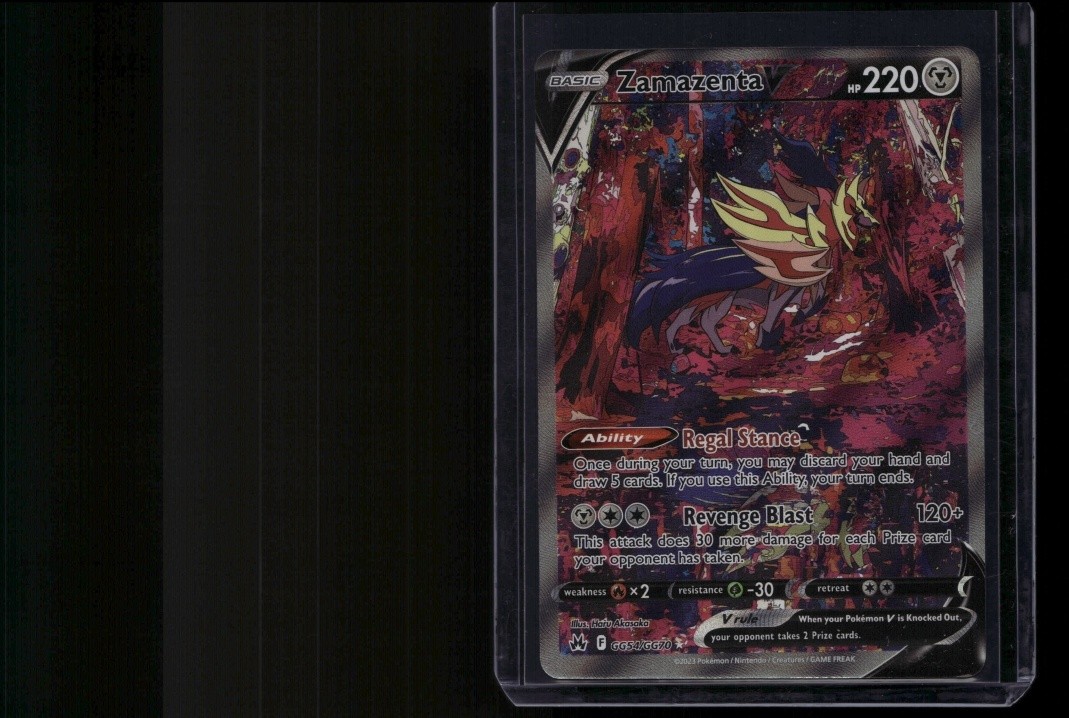 Pokemon TCG Zamazenta V GG54/GG70 Crown Zenith Galarian Gallery NM