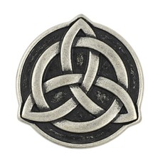 10 Pieces Celtic Trinity Knot Metal Shank Buttons. 22mm (7/8 inch) (Antique S...