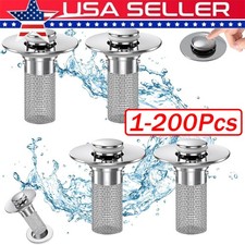 1-200 Sink Stopper Hair Catcher Bathroom Pop Up Sink Drain Strainer Filter Plug