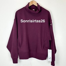 Alo Yoga Hazy Mock Neck Pullover - Burgundy S...