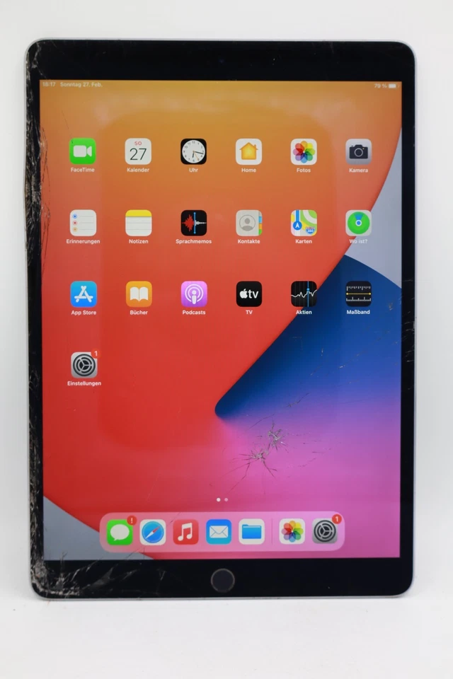 Apple iPad Pro 2.Gen A1709 512GB Space Gray 10,5' Displayschaden WiFi/LTE #5693
