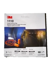3M 1110 Foam Ear Plugs Disposable Corded Orange  (200 Pair)