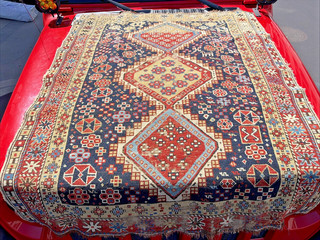 Auth: 19th C Antique Caucasian Rug Shirvan Mystical ART 4x5 NR