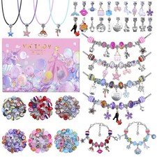 VICTLOV Charm Bracelet Making Kit, DIY Craft for Girls, Unicorn/Mermaid Craft...