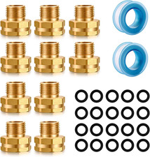 Garden Hose Fittings Connectors Adapter Solid Brass Repair Female to 10 Pack