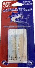 Bee’-Jay  #BJF-BJCC-1 Current Cat FishingBait Worm White-1pk 2pcs-NEW-SHIP 24 HR