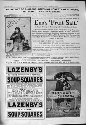 Antiker Druck 1901 Eno'S Obst Salz Pionier Zigaretten Lazenby Suppe Quadrate