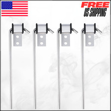 Universal Stainless Steel Heavy-duty Exhaust Hanger Rod Pipe Bracket Weld On 4PC