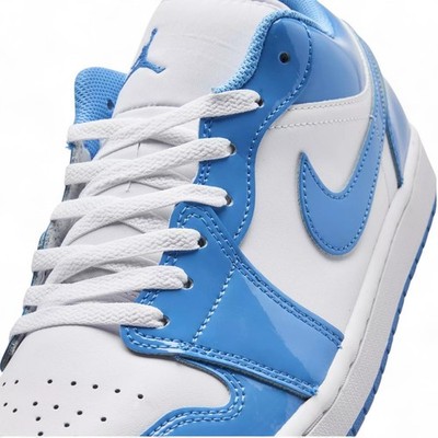 Air Jordan 1 Low SE Leather Sneakers White Legend Blue FZ2138-114