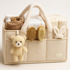 Baby Diaper Caddy Organizer, Diaper Storage Basket for Nursery and Organizati...
