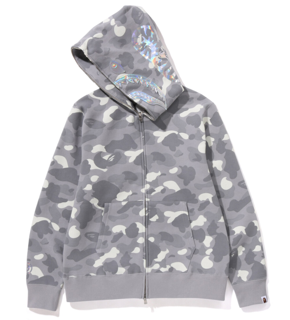 2XL] A BATHNIG APE Men's CITY CAMO SHARK FULL ZIP HOODIE
