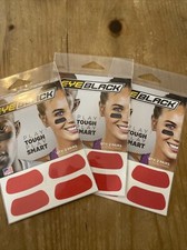  3 - Red Athletic Eye Black Stickers Baseball Softball