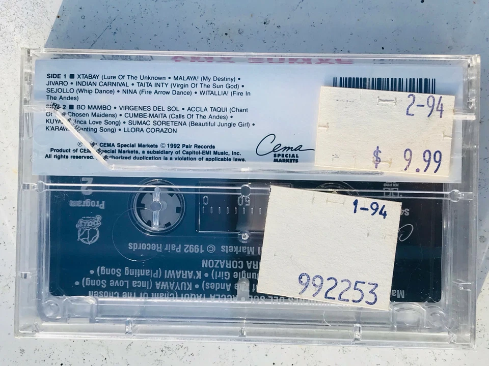 SPELL OF YMA SUMAC CASSETTE NEW PAIR RECORDS XTABAY, BO MAMBO, LEGEND SUN VIRGIN - Image 2 of 4