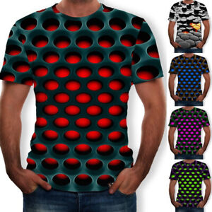 3d Hypnose Batik Print Manner Frauen Casual T Shirt Kurzarm Grafik Tee Tops Ebay