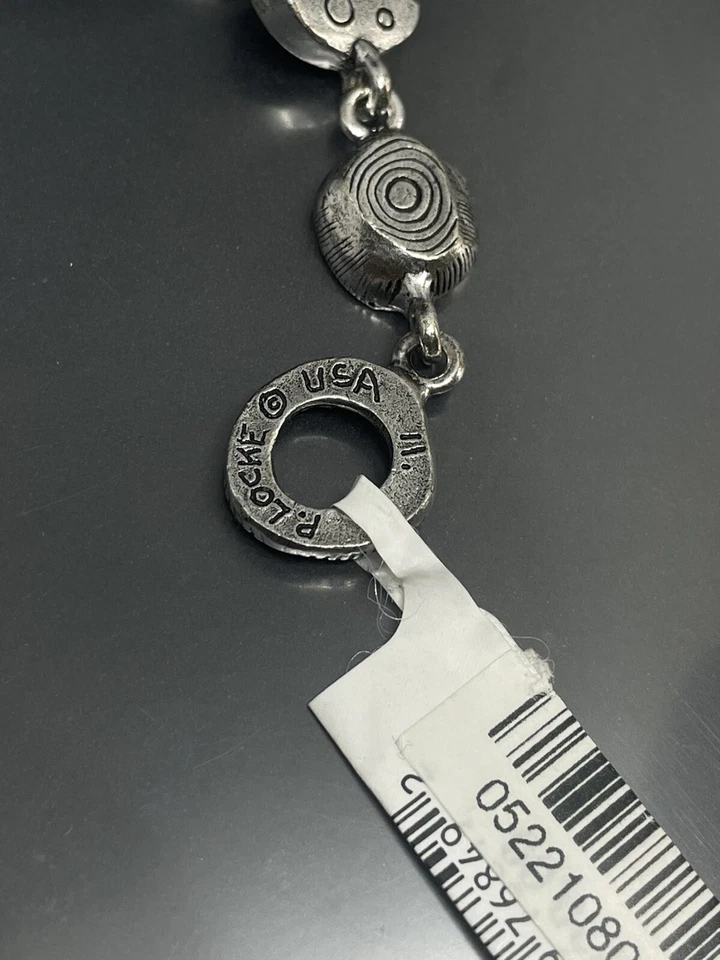 Patricia Locke USA Signed 2011 Silvertone Swarovski Crystals 6.7” Bracelet NWT - Image 3 of 4