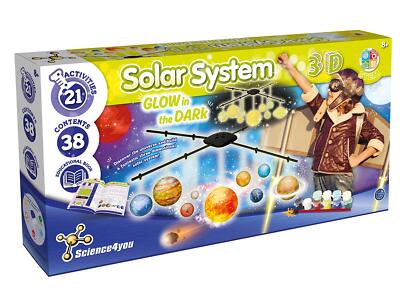 Science 4 You Solar System 3D GITD, STEM Science Spielzeug-Set für Kinder ab 8 J