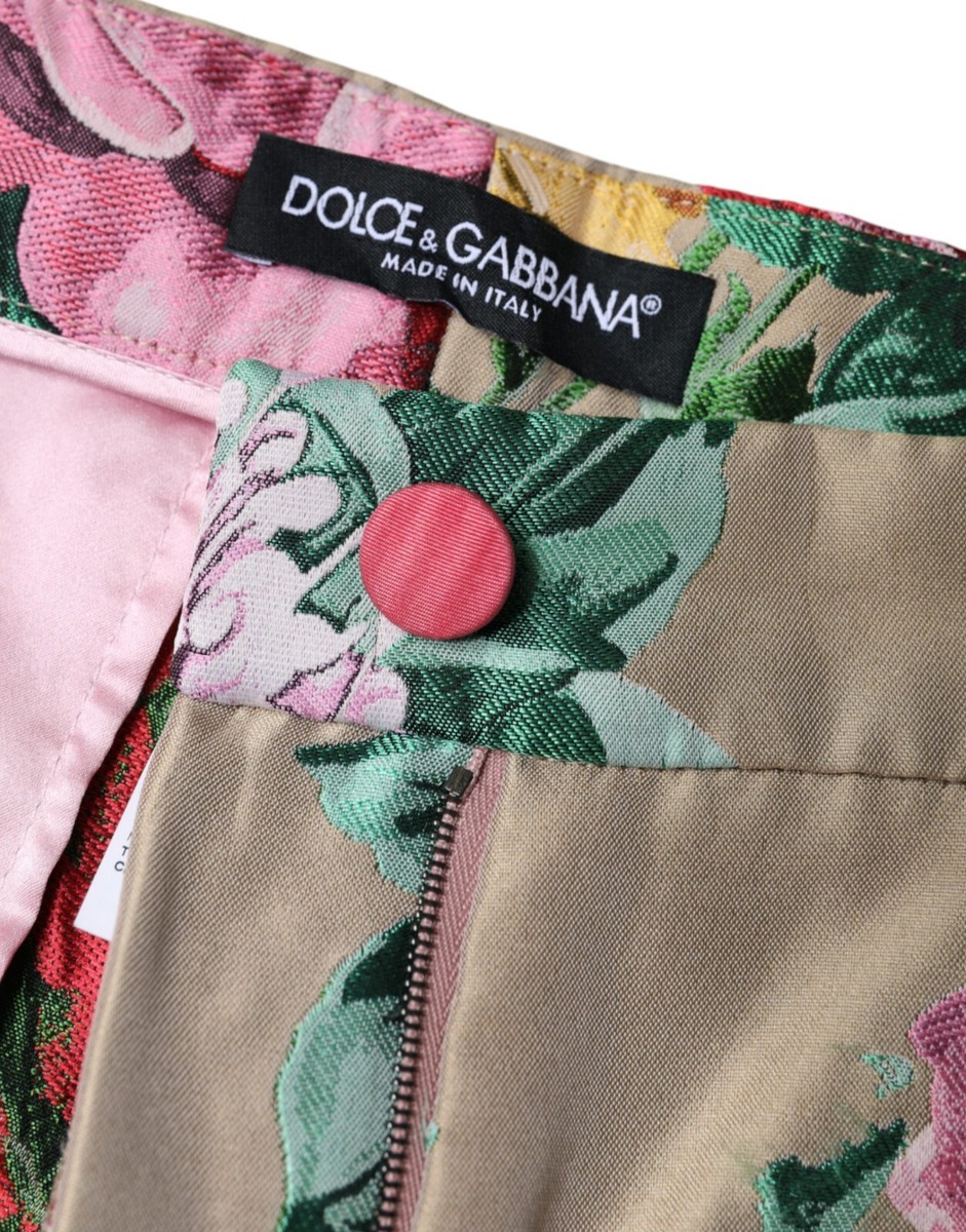 DOLCE&GABBANA★素敵！ floral-print tapered pants Floral cotton poplin tapered pants in multicoloured - Dolce