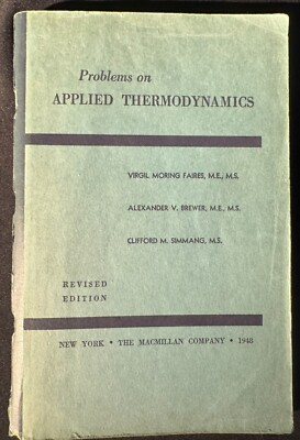 Problems on Applied Thermodynamics 1948 Booklet w/fold-outs RARE