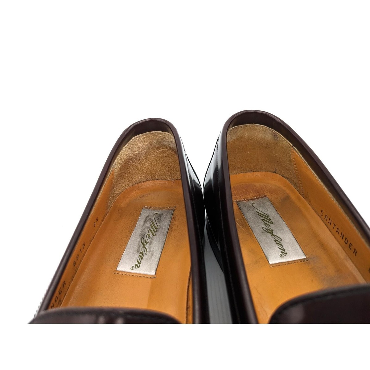 Mezlan Santander Classic Tassel Dress Loafer Burgundy Leather Size 7.5 Wide Mezlan Santander Burgundy Leather Tassel Fringe Dress Loafer  main image 2